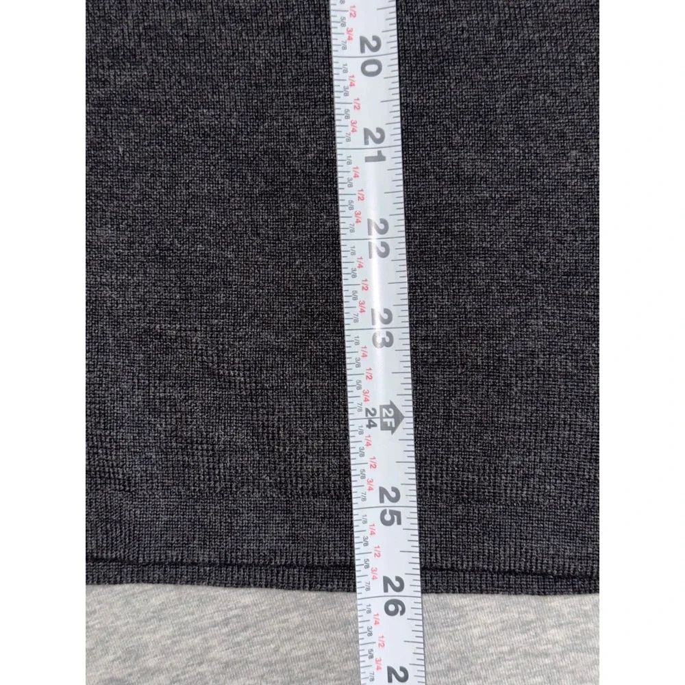 Banana Republic Mens Gray Merino Wool Henley Sweater Elbow Patch Size Small